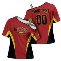 Custom Belgium 2026 World Football Cross Shoulder Shirt De Rode Duivels Go Champions