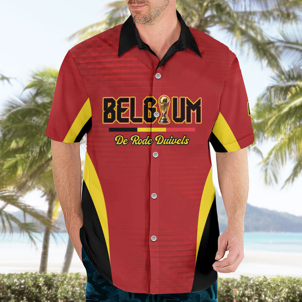 Custom Belgium 2026 World Football Hawaiian Shirt De Rode Duivels Go Champions
