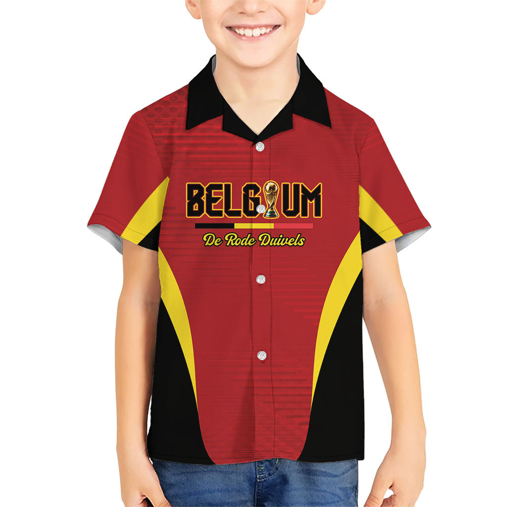 Custom Belgium 2026 World Football Hawaiian Shirt De Rode Duivels Go Champions