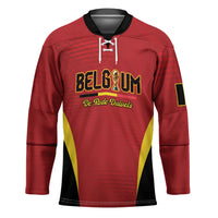 Custom Belgium 2026 World Football Hockey Jersey De Rode Duivels Go Champions