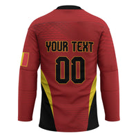 Custom Belgium 2026 World Football Hockey Jersey De Rode Duivels Go Champions