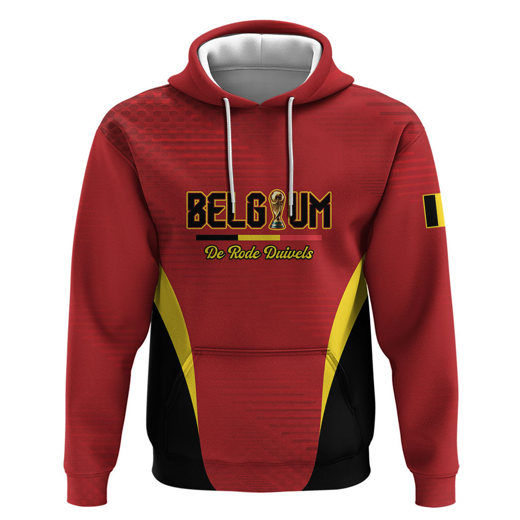 Custom Belgium 2026 World Football Hoodie De Rode Duivels Go Champions