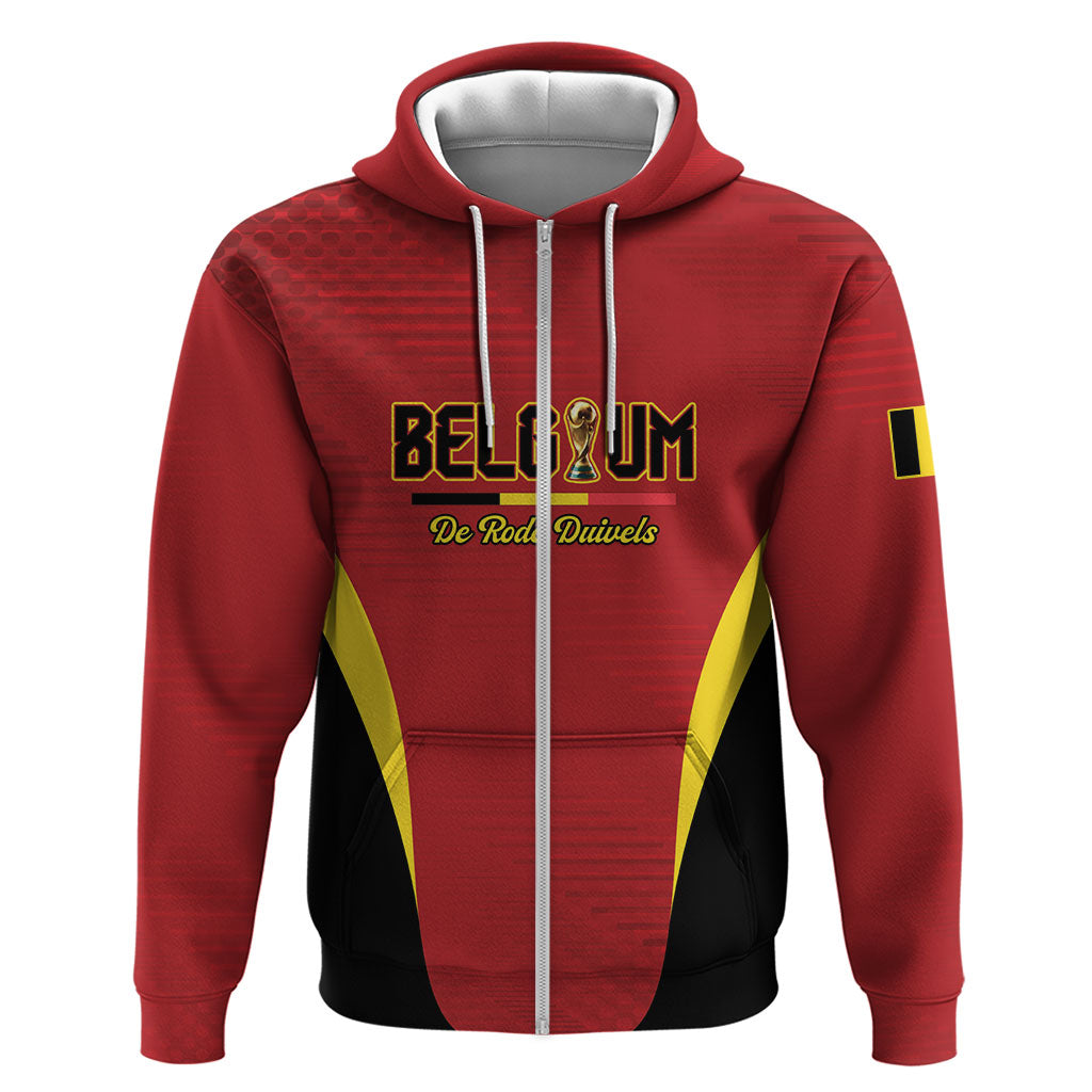 Custom Belgium 2026 World Football Hoodie De Rode Duivels Go Champions