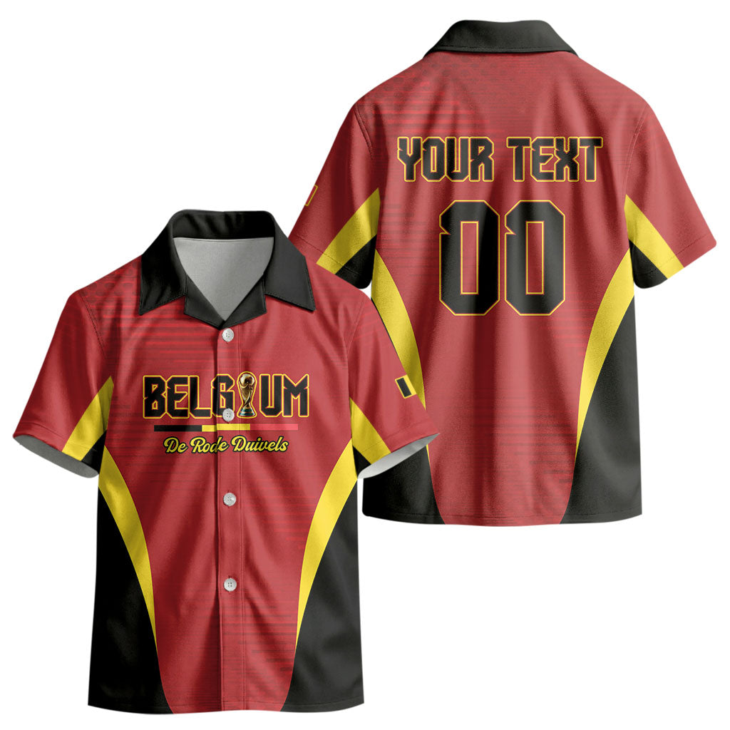Custom Belgium 2026 World Football Kid Hawaiian Shirt De Rode Duivels Go Champions LT01