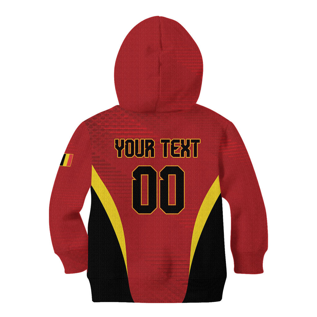 Custom Belgium 2026 World Football Kid Hoodie De Rode Duivels Go Champions