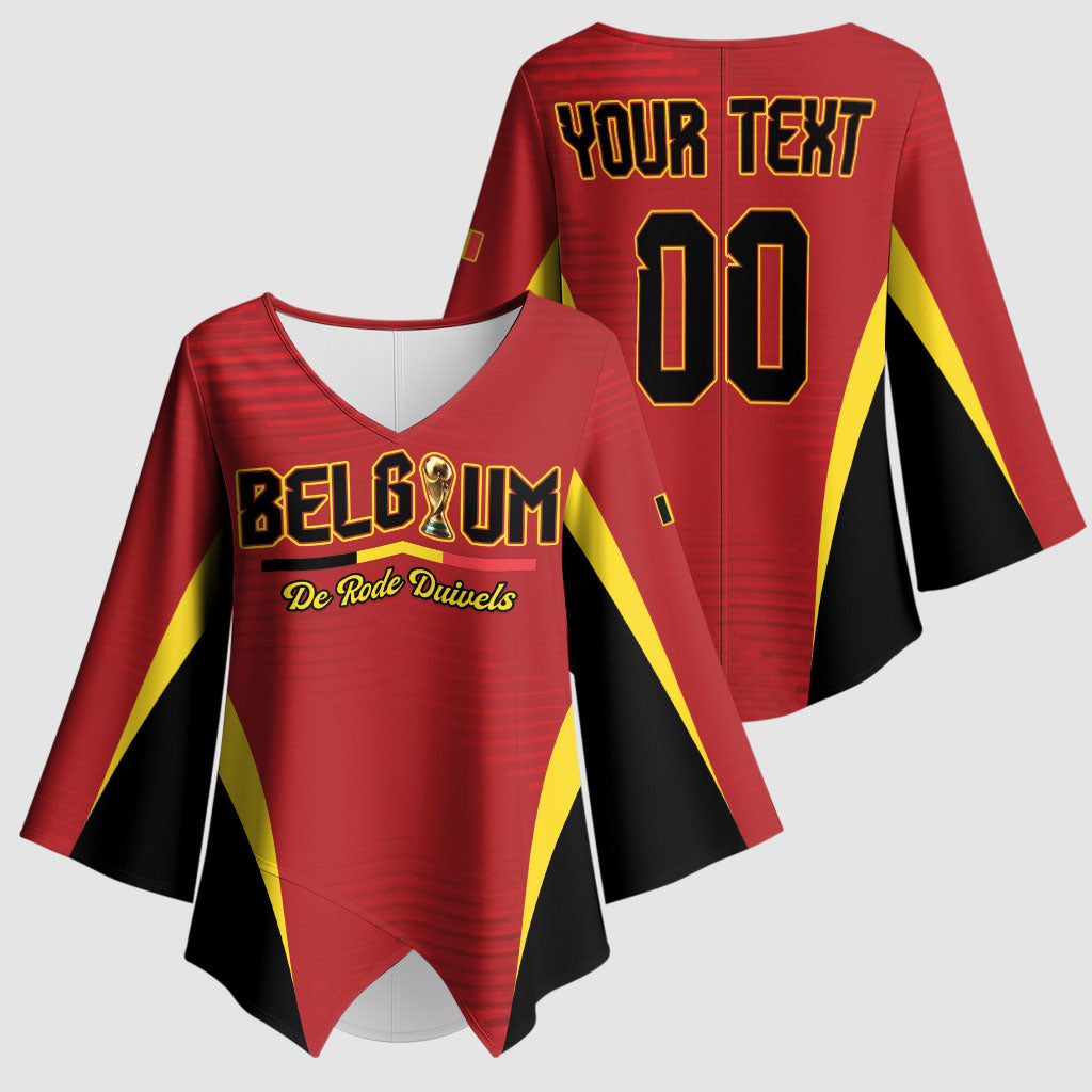 Custom Belgium 2026 World Football Kimono Sleeve Blouse De Rode Duivels Go Champions