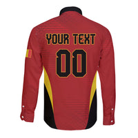 Custom Belgium 2026 World Football Long Sleeve Button Shirt De Rode Duivels Go Champions