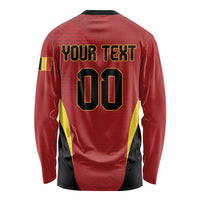 Custom Belgium 2026 World Football Long Sleeve Shirt De Rode Duivels Go Champions