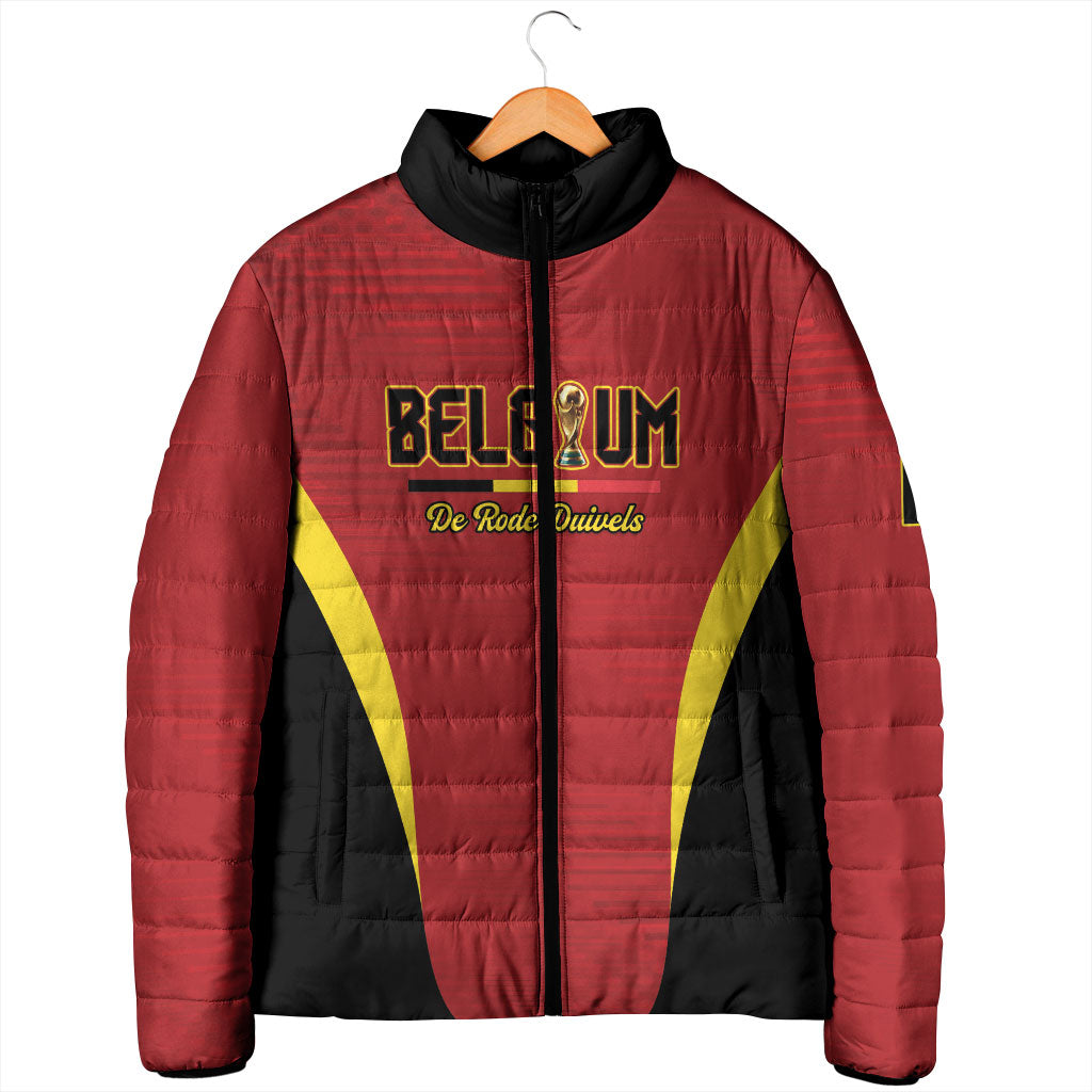 Custom Belgium 2026 World Football Padded Jacket De Rode Duivels Go Champions
