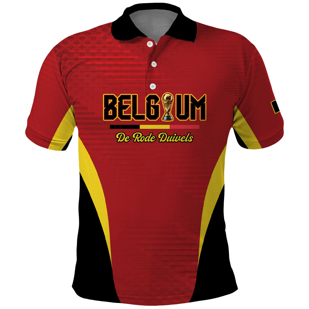 Custom Belgium 2026 World Football Polo Shirt De Rode Duivels Go Champions