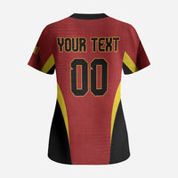 Custom Belgium 2026 World Football Scrub Top De Rode Duivels Go Champions