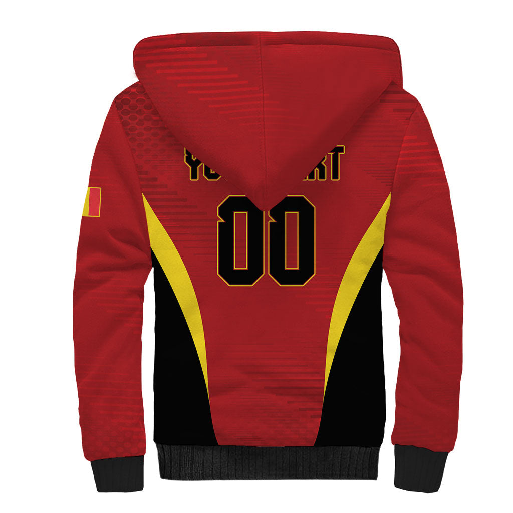 Custom Belgium 2026 World Football Sherpa Hoodie De Rode Duivels Go Champions