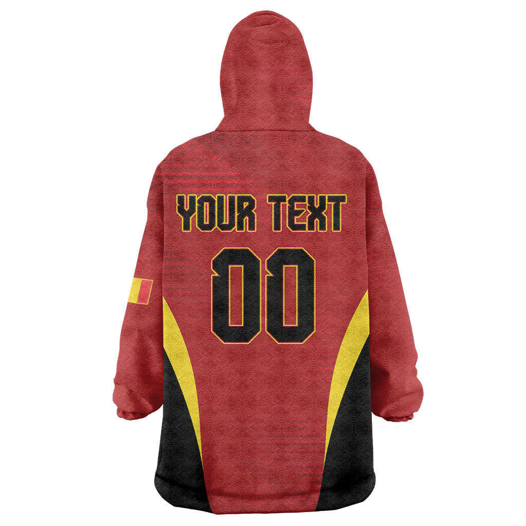 Custom Belgium 2026 World Football Wearable Blanket Hoodie De Rode Duivels Go Champions