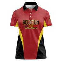 Custom Belgium 2026 World Football Women Polo Shirt De Rode Duivels Go Champions