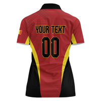 Custom Belgium 2026 World Football Women Polo Shirt De Rode Duivels Go Champions
