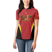 Custom Belgium 2026 World Football Women Polo Shirt De Rode Duivels Go Champions