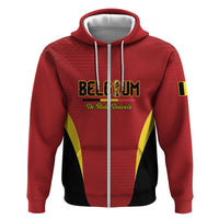 Custom Belgium 2026 World Football Zip Hoodie De Rode Duivels Go Champions