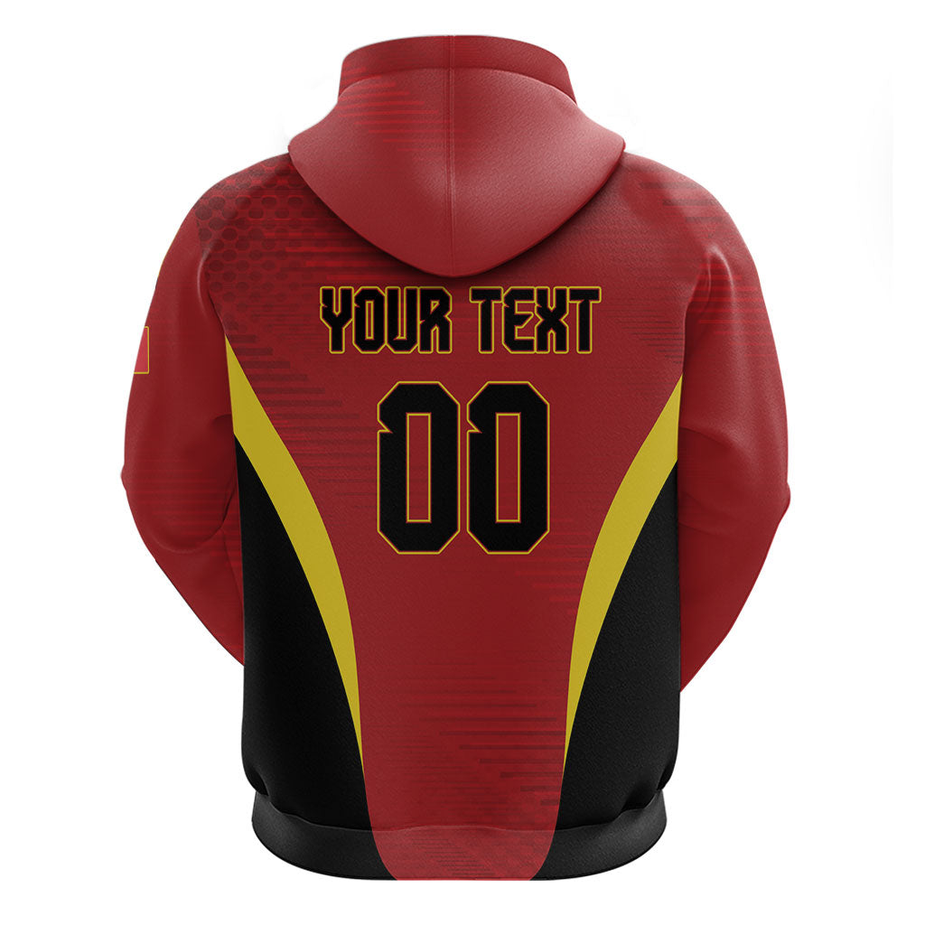 Custom Belgium 2026 World Football Zip Hoodie De Rode Duivels Go Champions