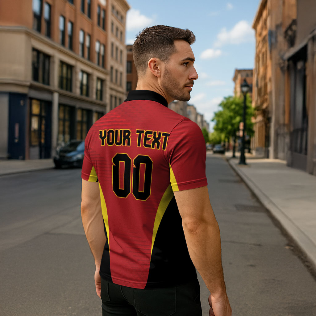 Custom Belgium 2026 World Football Zipper Polo Shirt De Rode Duivels Go Champions