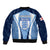 England Football Sleeve Zip Bomber Jacket Lionesses Blue Sporty Style - Wonder Print Shop