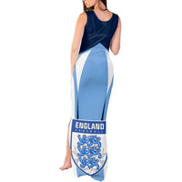 England Football Tank Maxi Dress Lionesses Blue Sporty Style - Wonder Print Shop