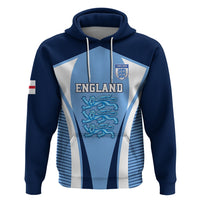 Personalised England Football Hoodie Lionesses Blue Sporty Style - Wonder Print Shop