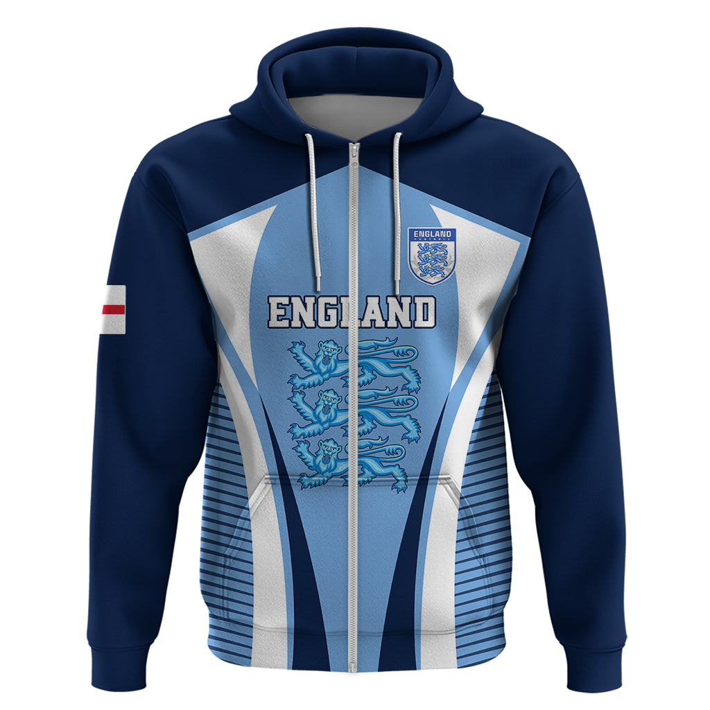 Personalised England Football Hoodie Lionesses Blue Sporty Style - Wonder Print Shop