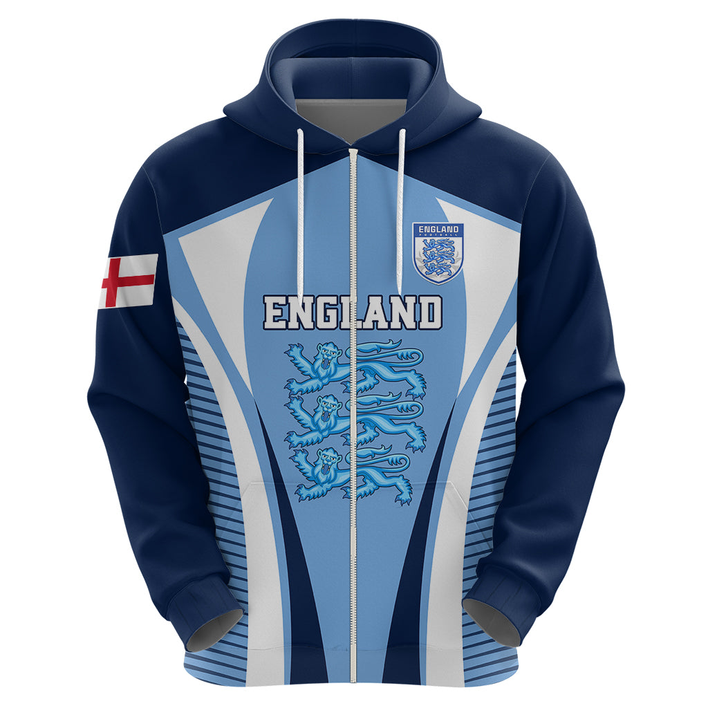 Personalised England Football Hoodie Lionesses Blue Sporty Style - Wonder Print Shop