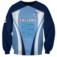 Personalised England Football Sweatshirt Lionesses Blue Sporty Style - Wonder Print Shop