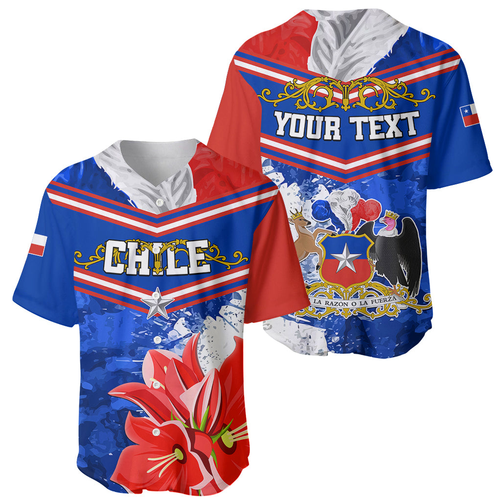 Personalised Chile Baseball Jersey Chilean Bellflower Special Version - Wonder Print Shop