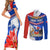 Personalised Chile Couples Matching Short Sleeve Bodycon Dress and Long Sleeve Button Shirts Chilean Bellflower Special Version - Wonder Print Shop