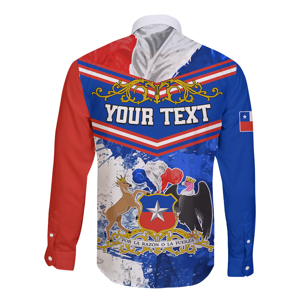 Personalised Chile Long Sleeve Button Shirt Chilean Bellflower Special Version - Wonder Print Shop