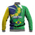 Brazil Sete de Setembro Baseball Jacket Flor De Ip Amarel Leopard Pattern - Wonder Print Shop