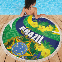 Brazil Sete de Setembro Beach Blanket Flor De Ip Amarel Leopard Pattern - Wonder Print Shop