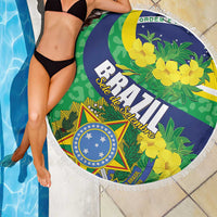 Brazil Sete de Setembro Beach Blanket Flor De Ip Amarel Leopard Pattern - Wonder Print Shop