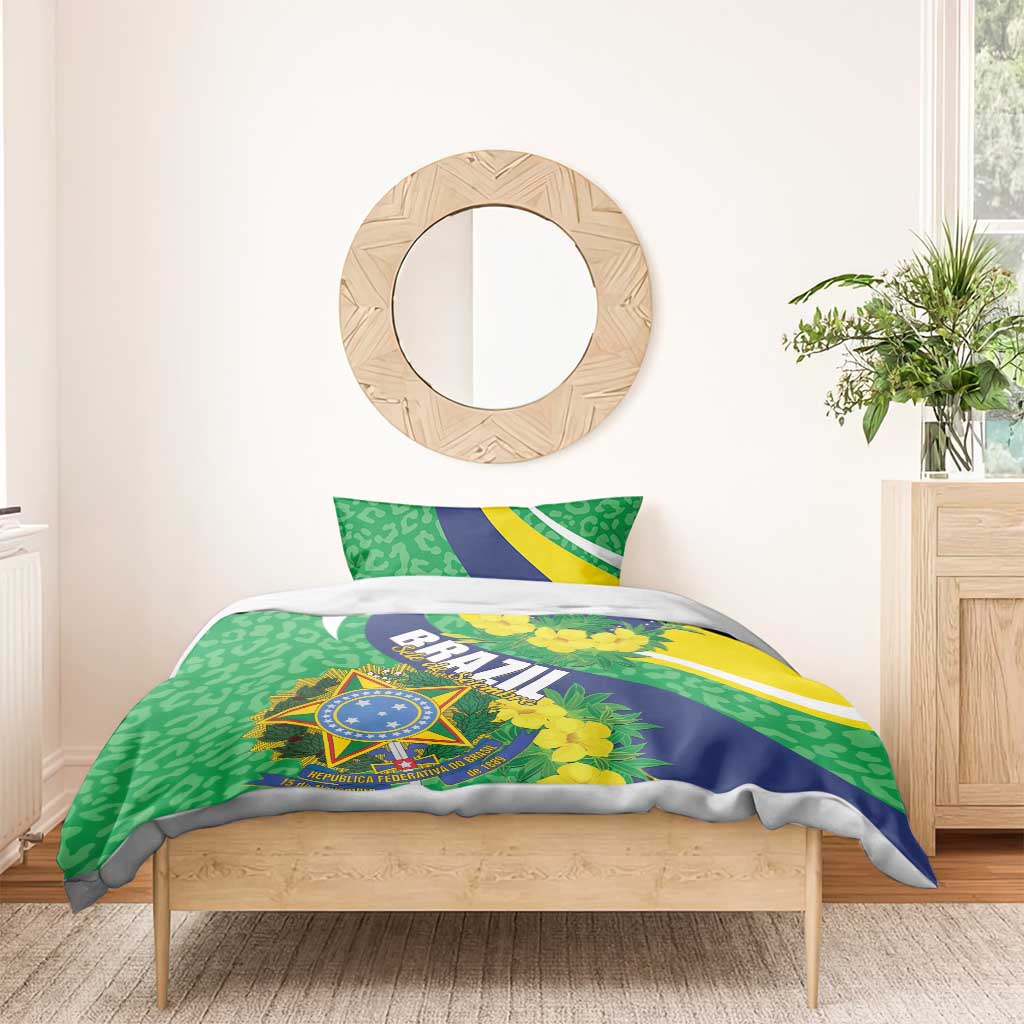 Brazil Sete de Setembro Bedding Set Flor De Ip Amarel Leopard Pattern - Wonder Print Shop