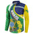 Brazil Sete de Setembro Button Sweatshirt Flor De Ip Amarel Leopard Pattern - Wonder Print Shop