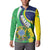 Brazil Sete de Setembro Button Sweatshirt Flor De Ip Amarel Leopard Pattern - Wonder Print Shop