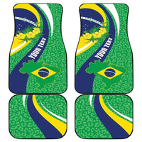 Brazil Sete de Setembro Car Mats Flor De Ip Amarel Leopard Pattern - Wonder Print Shop