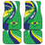Brazil Sete de Setembro Car Mats Flor De Ip Amarel Leopard Pattern - Wonder Print Shop