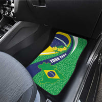 Brazil Sete de Setembro Car Mats Flor De Ip Amarel Leopard Pattern - Wonder Print Shop