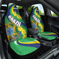 Brazil Sete de Setembro Car Seat Cover Flor De Ip Amarel Leopard Pattern - Wonder Print Shop