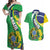 Brazil Sete de Setembro Couples Matching Off Shoulder Maxi Dress and Hawaiian Shirt Flor De Ip Amarel Leopard Pattern - Wonder Print Shop