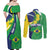 Brazil Sete de Setembro Couples Matching Off Shoulder Maxi Dress and Long Sleeve Button Shirt Flor De Ip Amarel Leopard Pattern - Wonder Print Shop