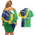 Brazil Sete de Setembro Couples Matching Off Shoulder Short Dress and Hawaiian Shirt Flor De Ip Amarel Leopard Pattern - Wonder Print Shop