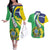 Brazil Sete de Setembro Couples Matching Off The Shoulder Long Sleeve Dress and Hawaiian Shirt Flor De Ip Amarel Leopard Pattern - Wonder Print Shop