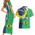 Brazil Sete de Setembro Couples Matching Short Sleeve Bodycon Dress and Hawaiian Shirt Flor De Ip Amarel Leopard Pattern - Wonder Print Shop