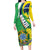 Brazil Sete de Setembro Family Matching Long Sleeve Bodycon Dress and Hawaiian Shirt Flor De Ip Amarel Leopard Pattern - Wonder Print Shop