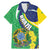 Brazil Sete de Setembro Family Matching Mermaid Dress and Hawaiian Shirt Flor De Ip Amarel Leopard Pattern - Wonder Print Shop
