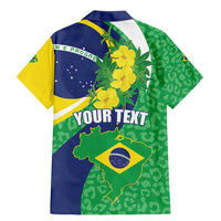 Brazil Sete de Setembro Family Matching Mermaid Dress and Hawaiian Shirt Flor De Ip Amarel Leopard Pattern - Wonder Print Shop